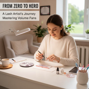 From Zero to Hero: A Lash Artist's Journey Mastering Volume Fans