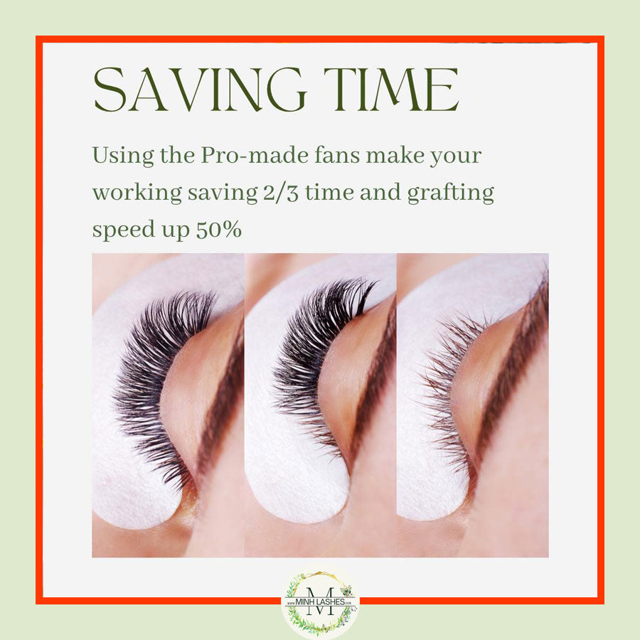 7D Premade Fans 0.07-MIXED BOX (1100 FANS ) (9mm-15mm)