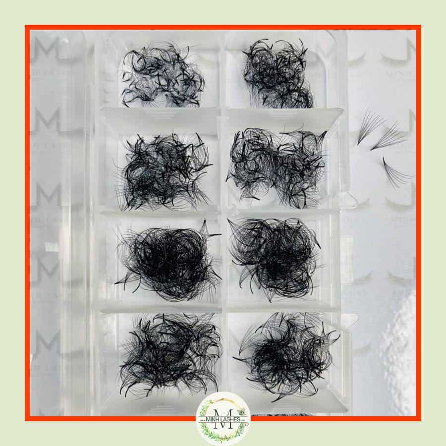 7D Premade Fans 0.07-MIXED BOX (1100 FANS ) (9mm-15mm)