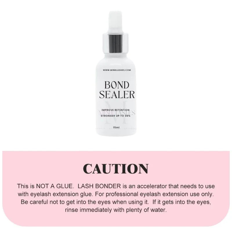 Bond sealer caution for professional eyelash extension use only