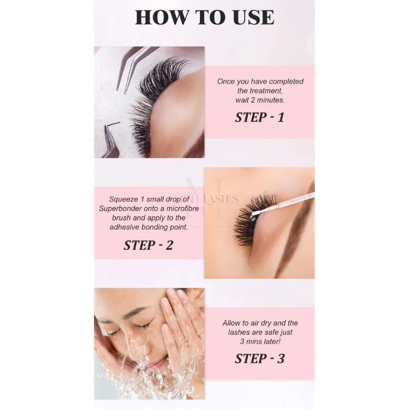 How to use bond sealer step by step after eyelash extensions