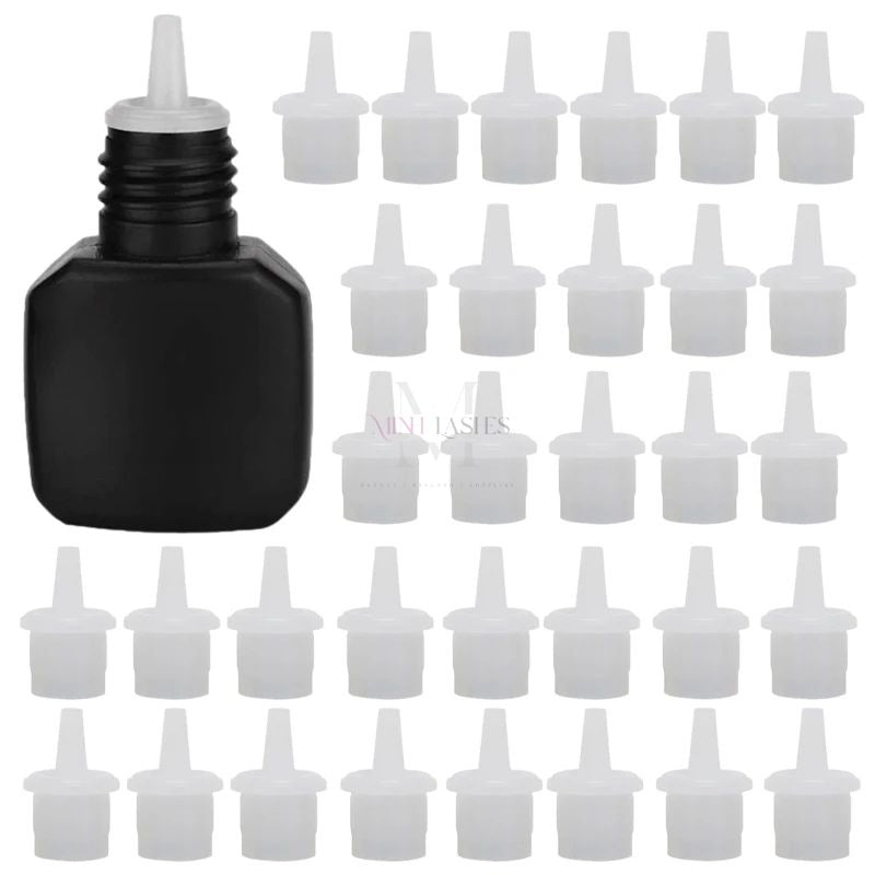 Lash glue nozzle replacement tips compatible with eyelash extension glue bottles