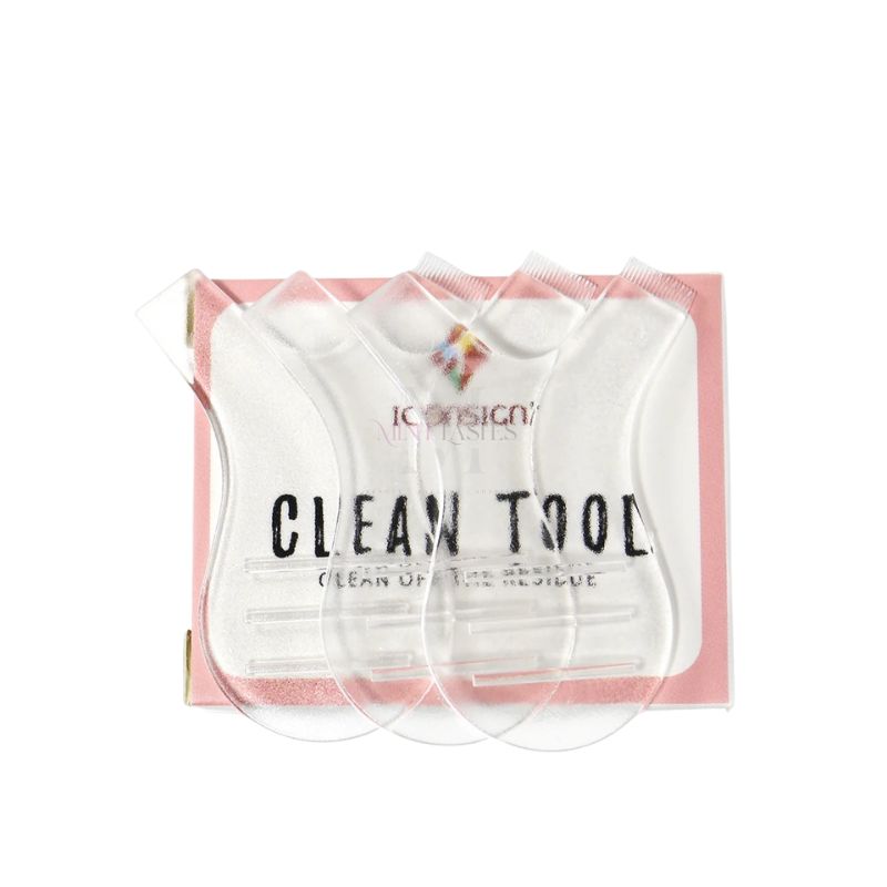 Lash lift clean tool pads used to remove residue during perming