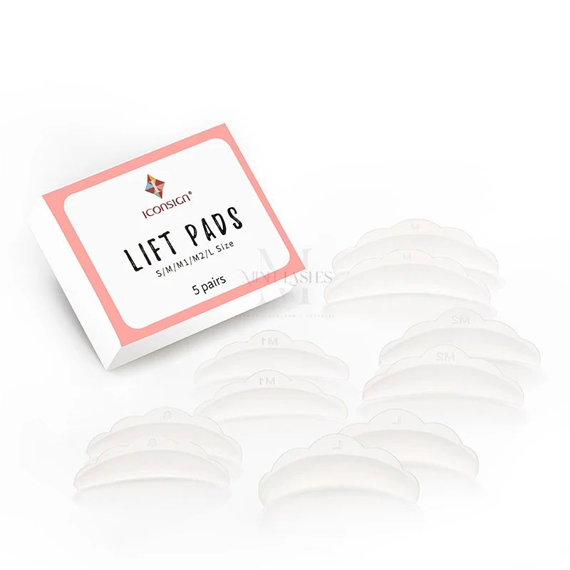 Lash lift silicone pads in multiple sizes for eyelash perm
