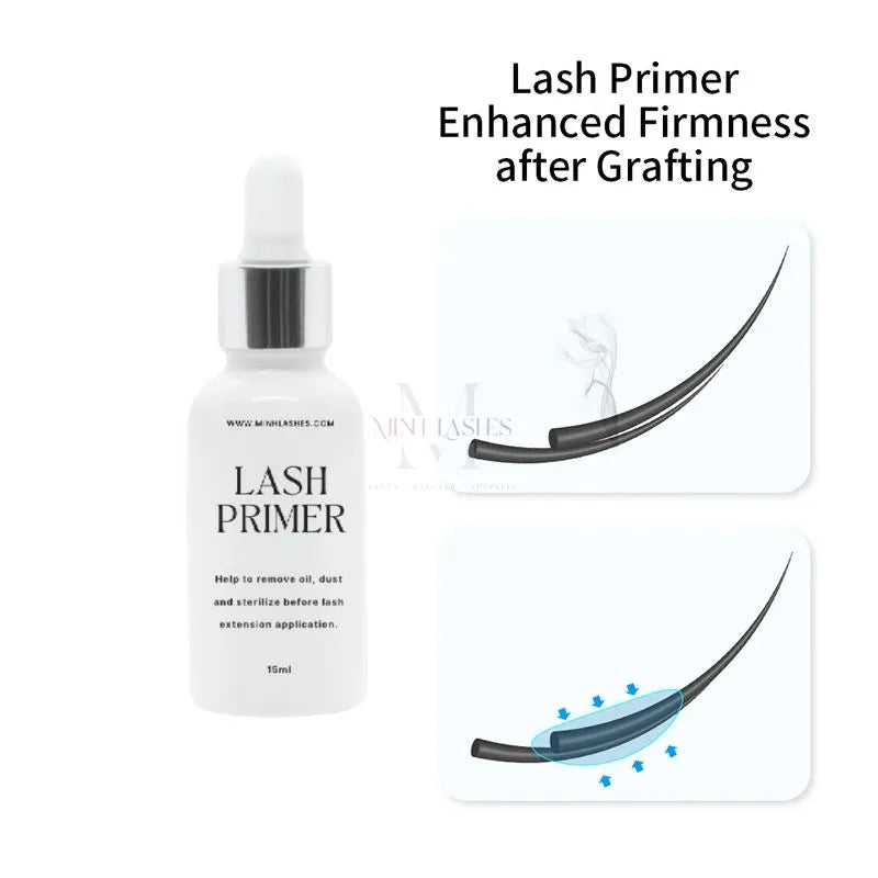 Lash primer enhances firmness of eyelash extensions after grafting application