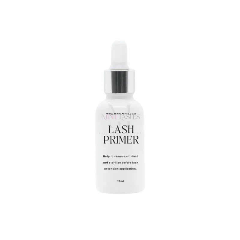 Professional lash primer bottle for eyelash extensions that removes oil and dust, improves glue adhesion and lash retention by Minh Lashes Beauty Supplies Australia
