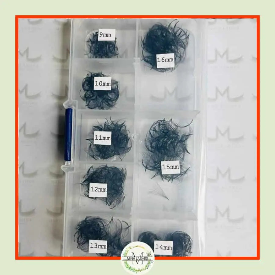 Premade volume lash fans mixed lengths 9mm to 16mm for eyelash extensions