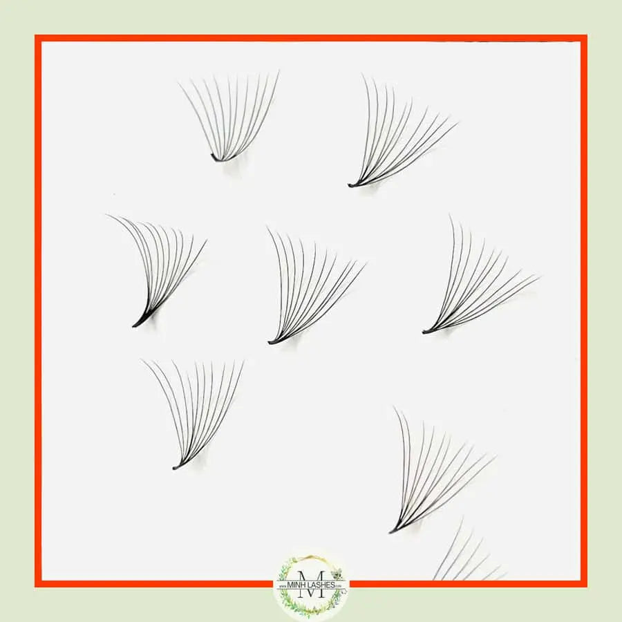 Premium premade lash fans for creating volume eyelash extensions by Minh Lashes.