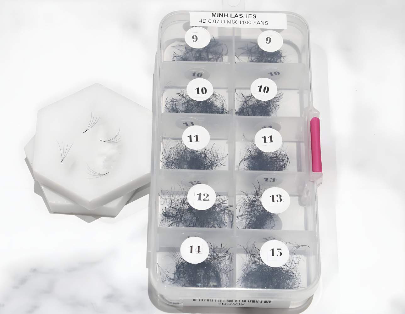 4D Premade Fans-0.07-MIXED BOX (1100 FANS ) (9mm-15mm)