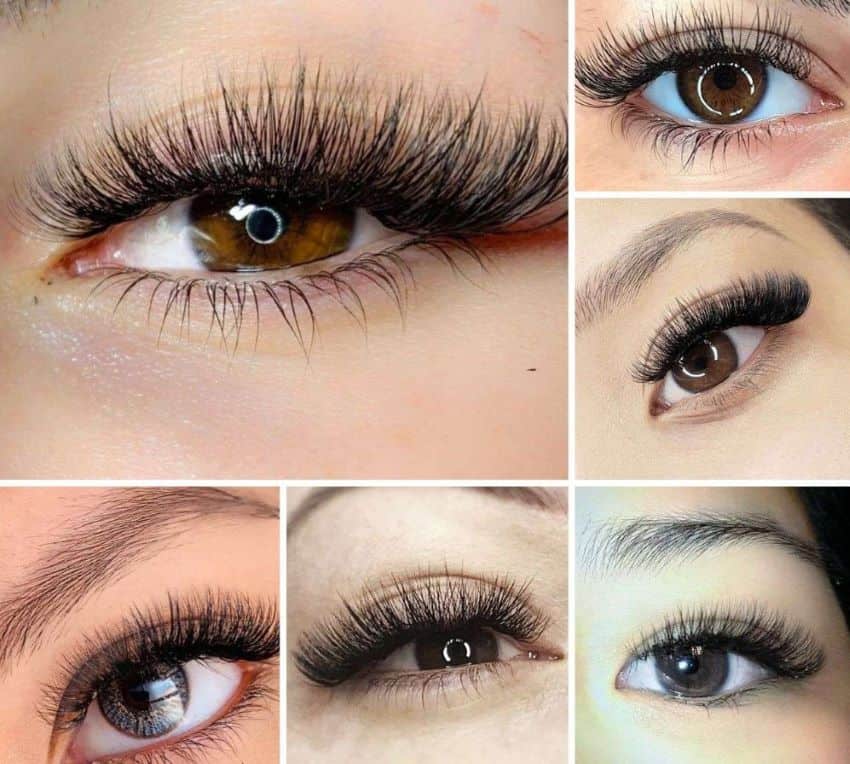 Choose eyelash extension style for each eye type